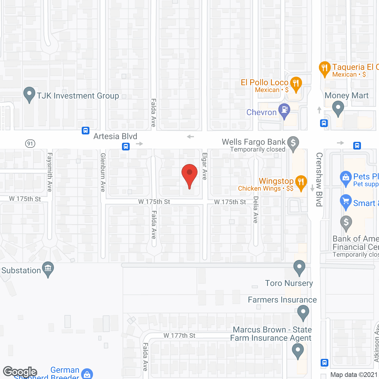 Map of the neighborhood around Royal Palms Villa