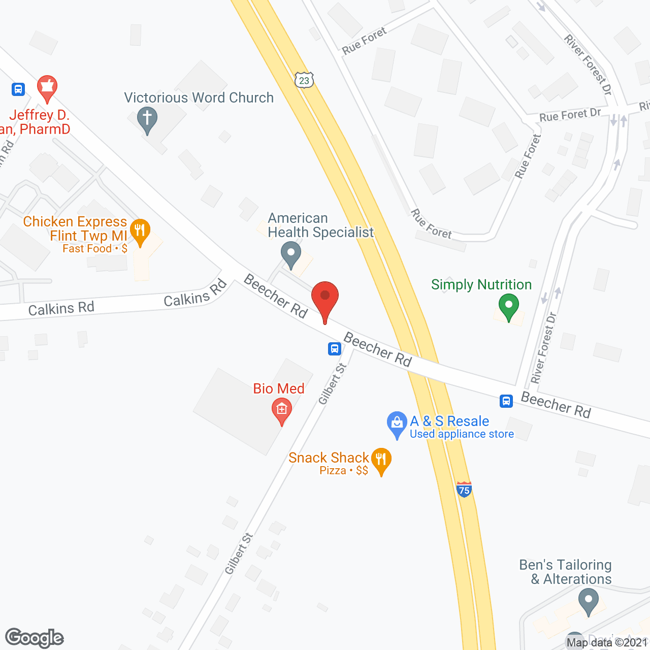Map of the neighborhood around The Sugarbush Manor