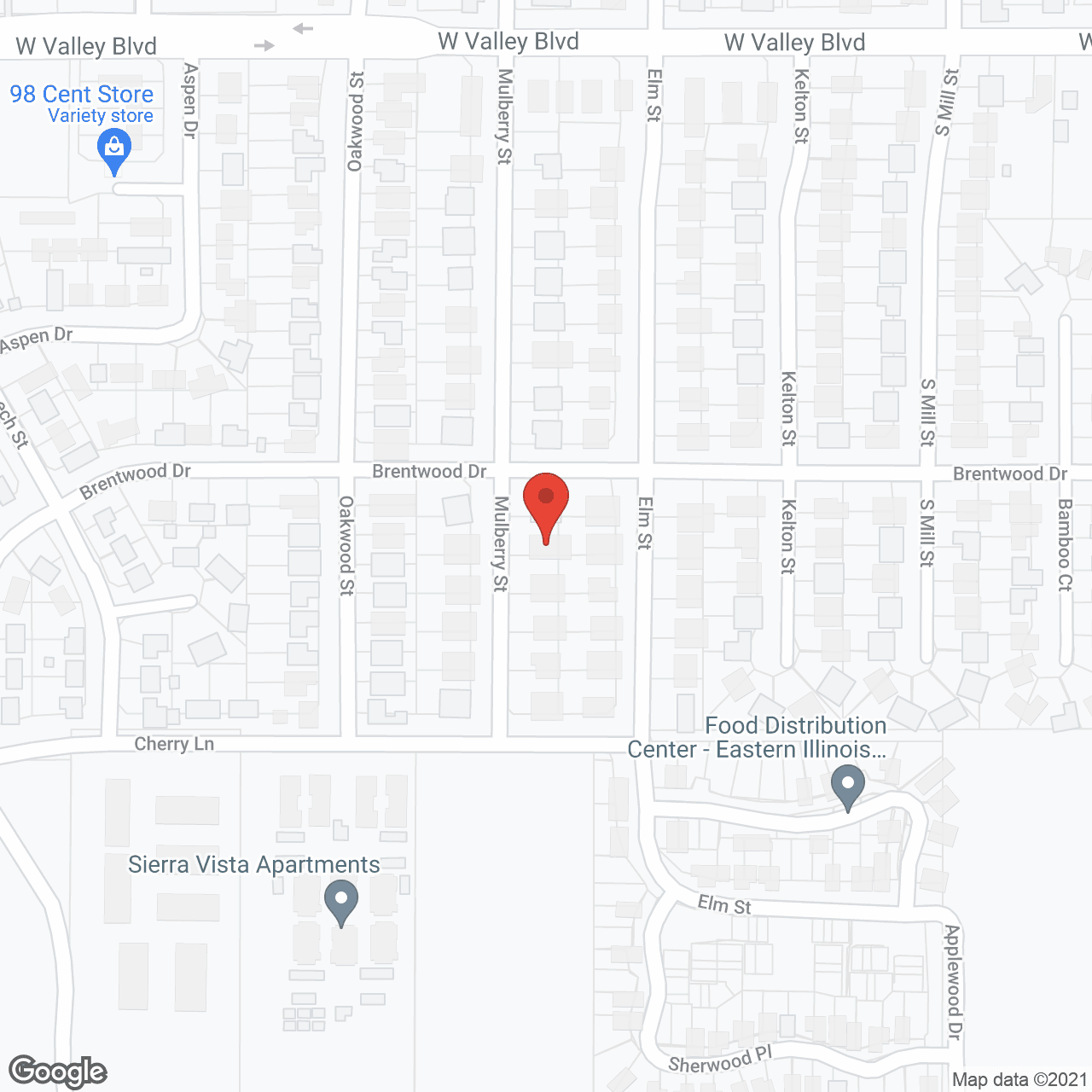 Map of the neighborhood around Mulberry Place VI