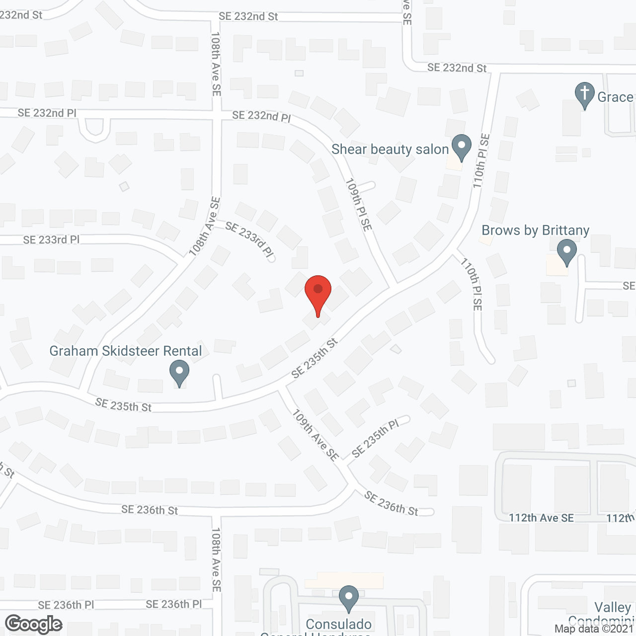 Map of the neighborhood around Green Valley AFH I