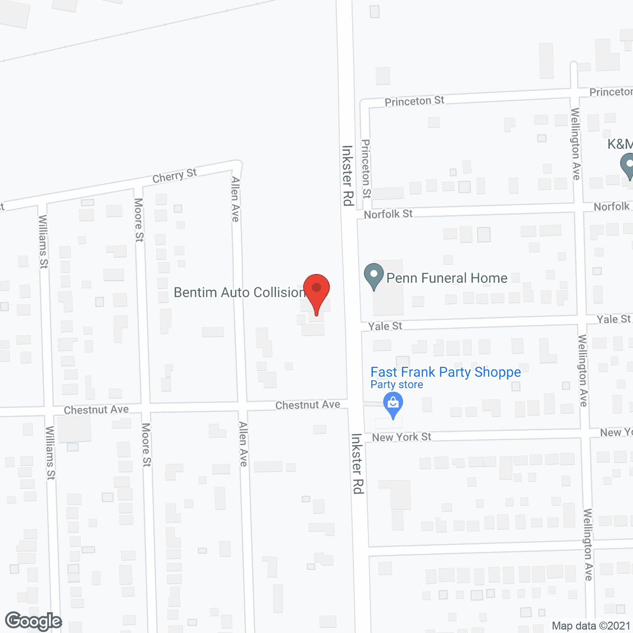 Map of the neighborhood around Our Lady Home