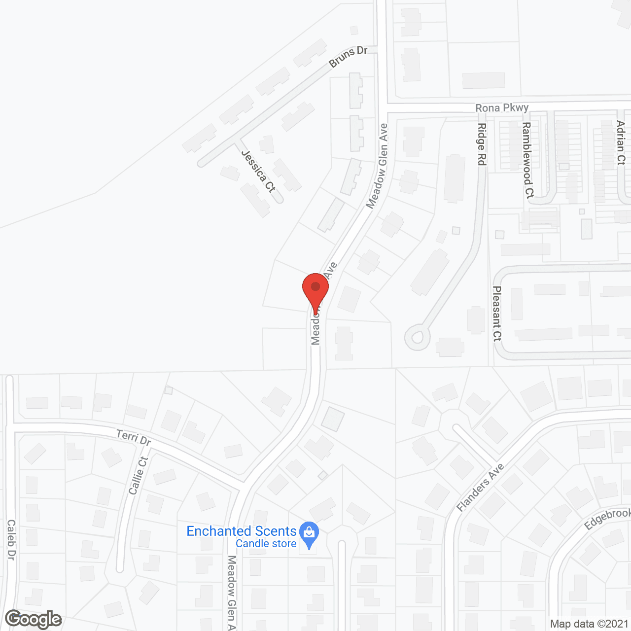 Map of the neighborhood around Nightingale Home I