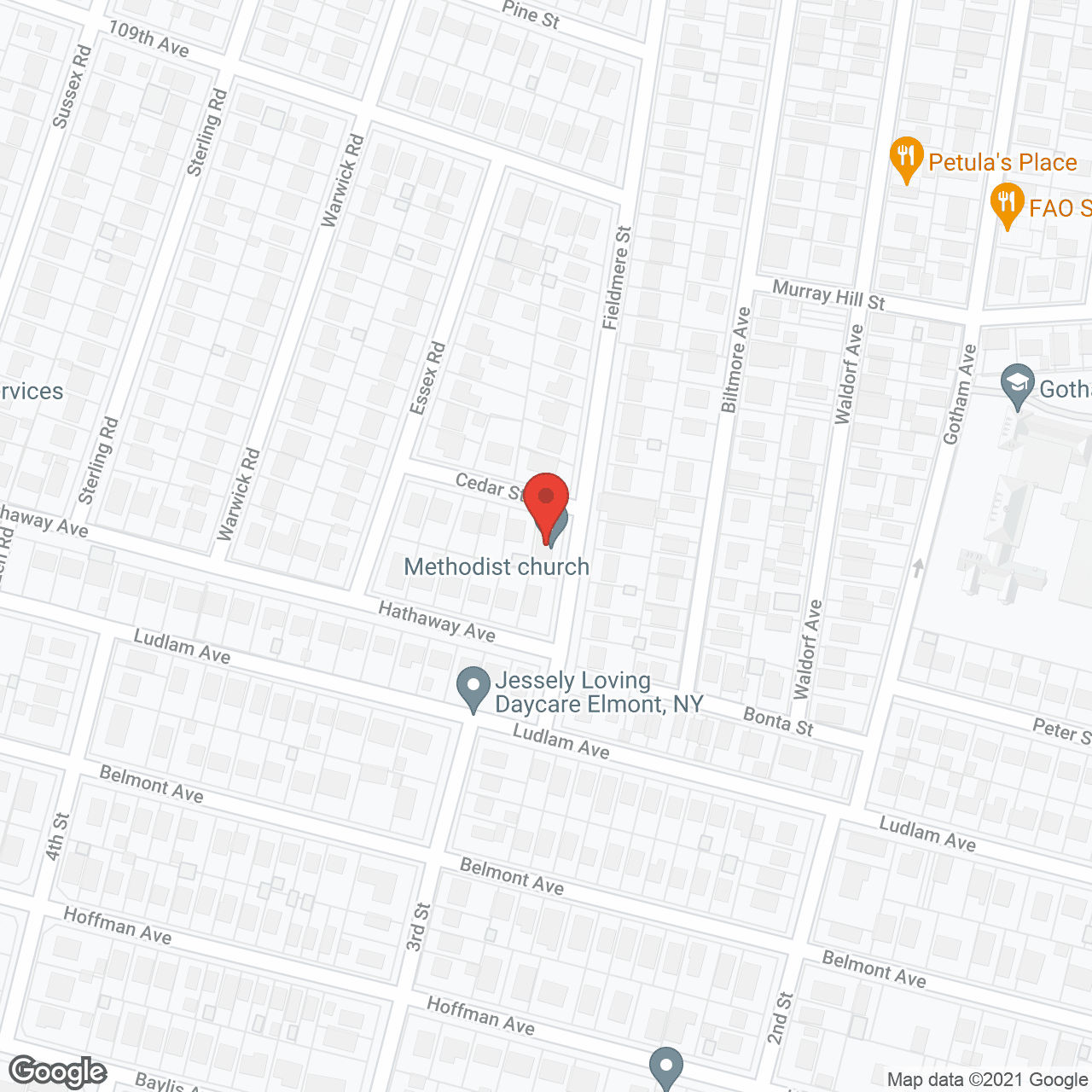 Map of the neighborhood around J and M Enterprise