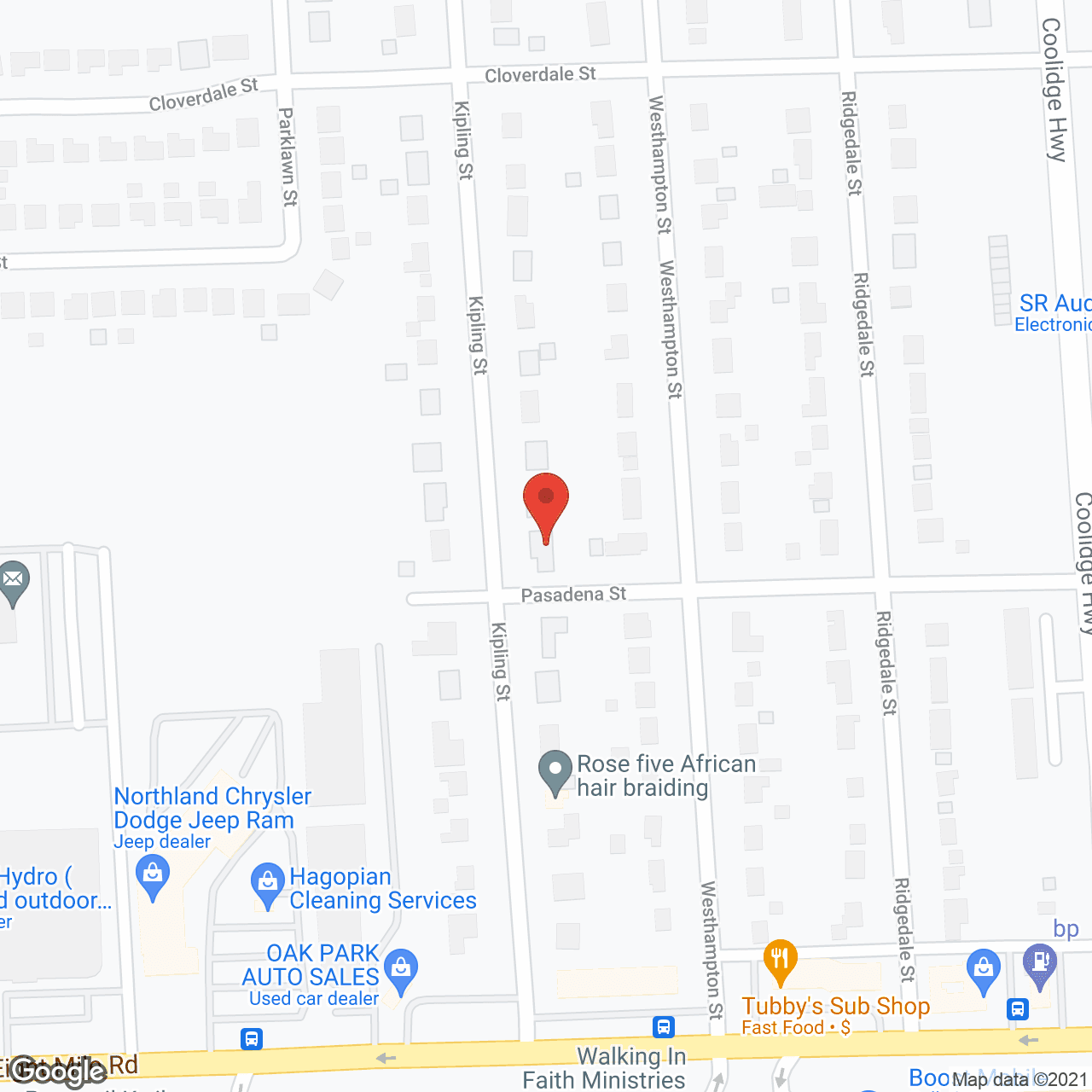 Map of the neighborhood around Manor House - Kipling