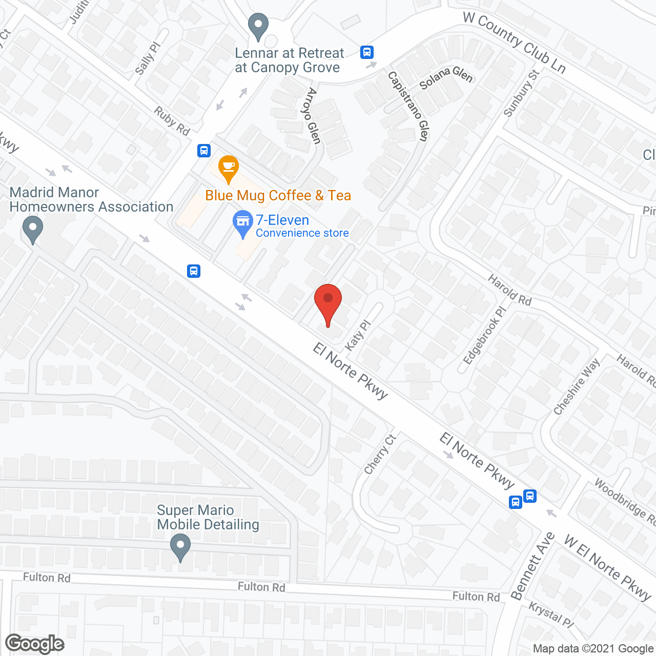 Map of the neighborhood around Woodland Garden Residential Care II