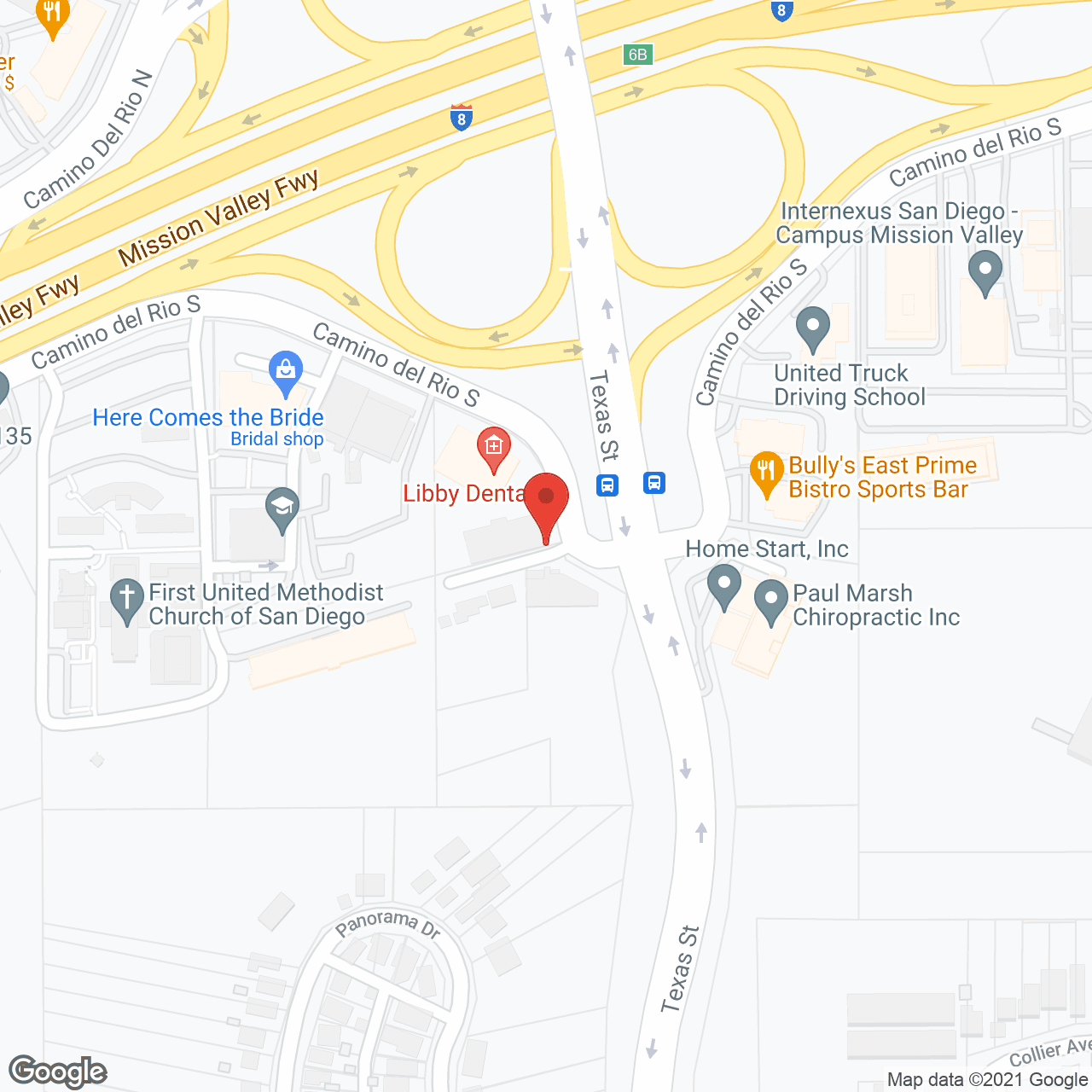 Map of the neighborhood around Mission Villa West