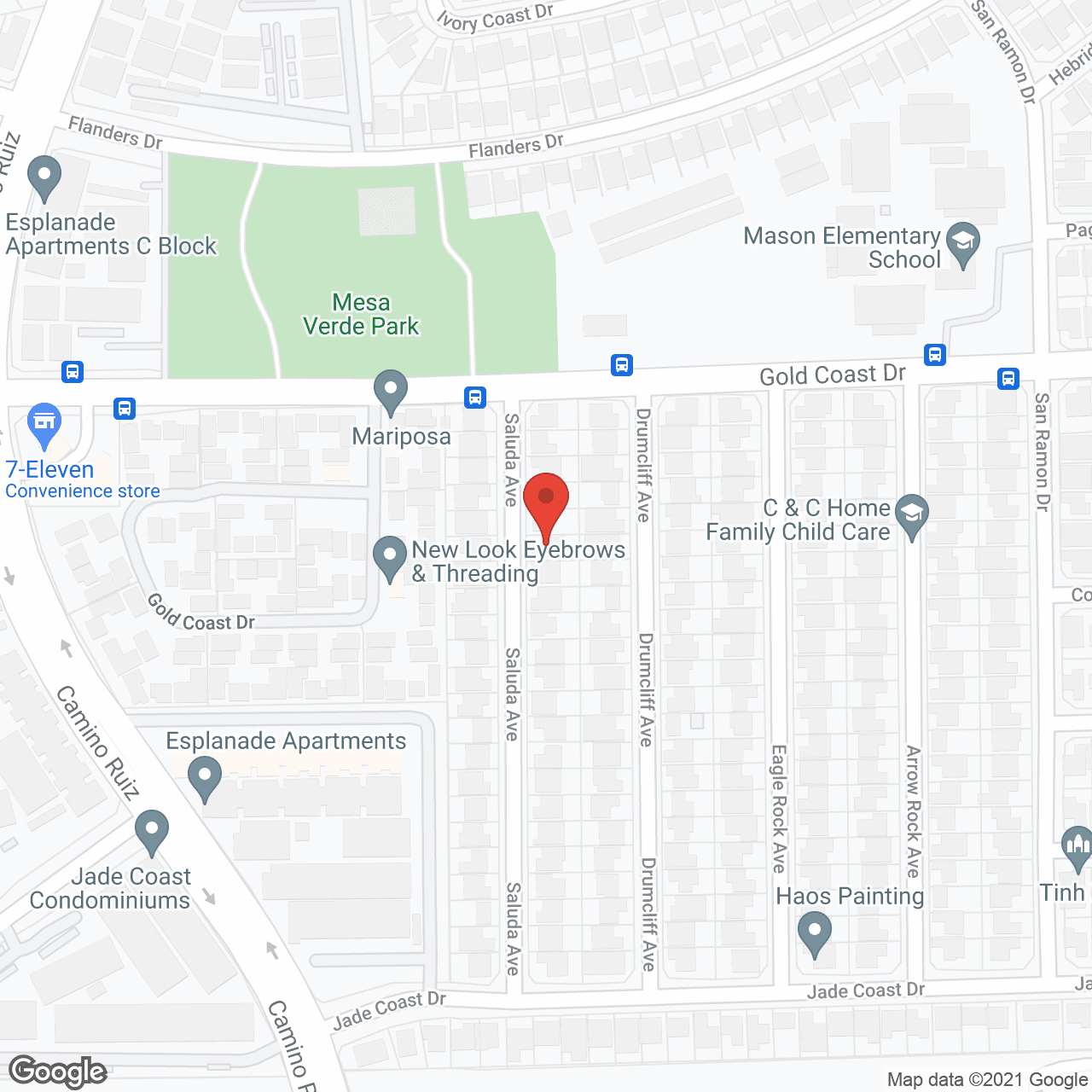 Map of the neighborhood around RB Senior Residences