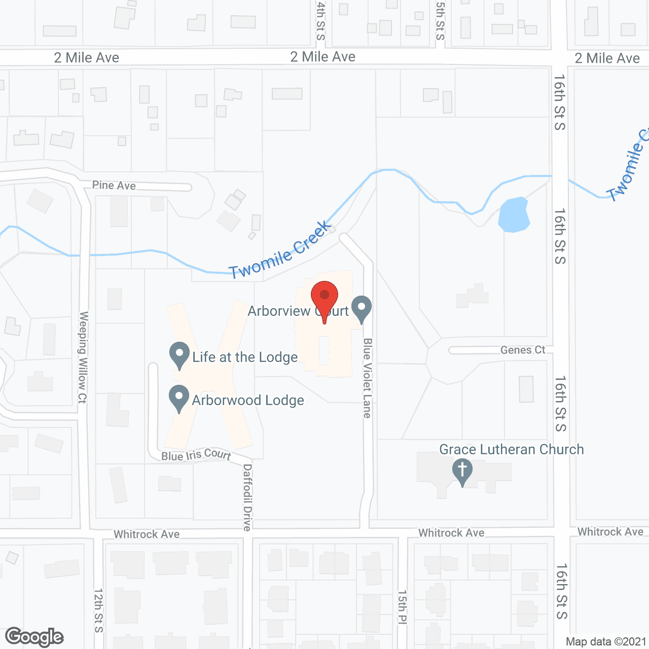 Map of the neighborhood around ArborView Court