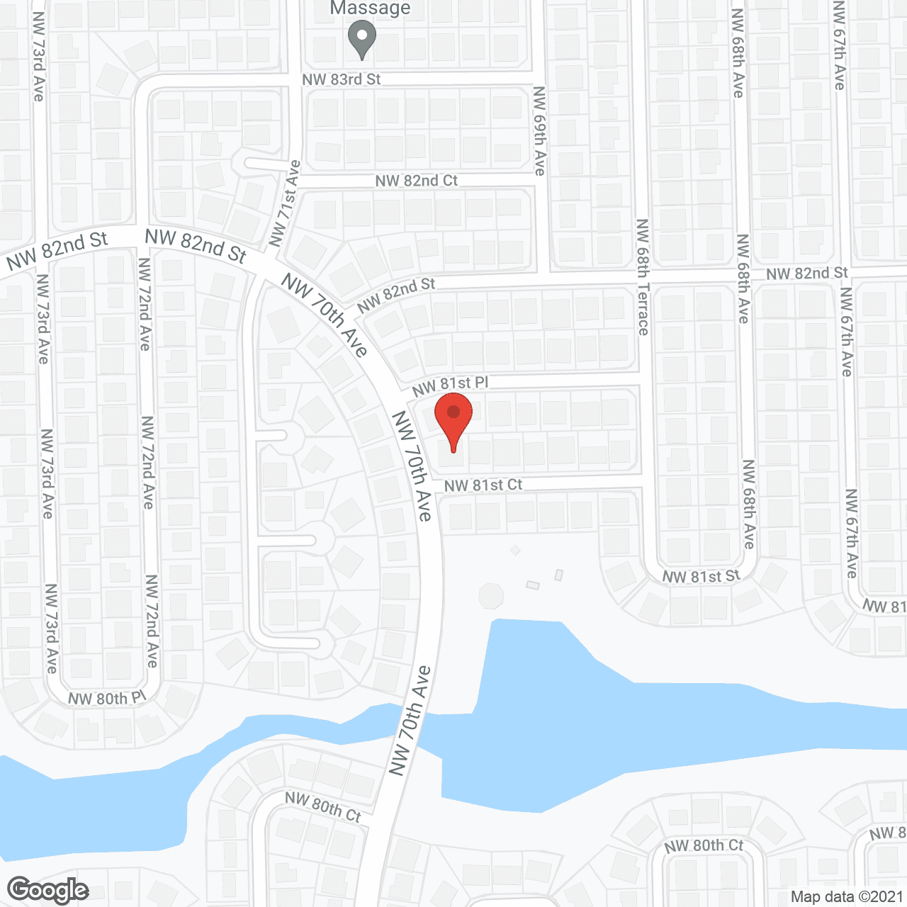 Map of the neighborhood around Sunflower Senior Living