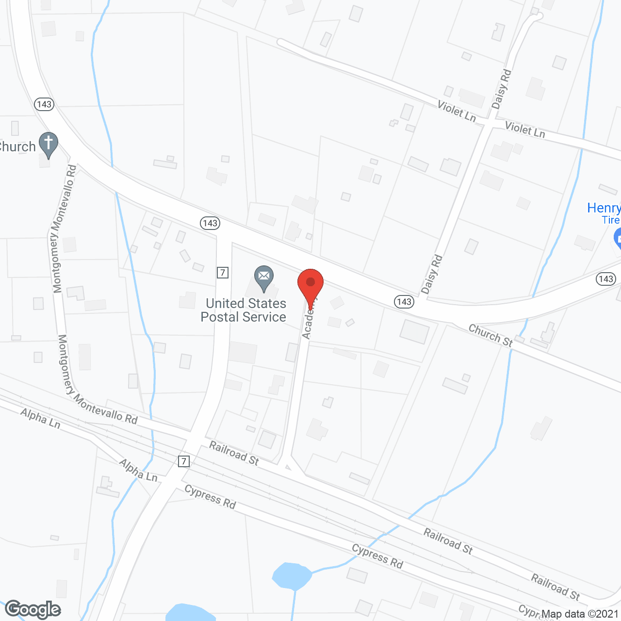 Map of the neighborhood around The Gables Assisted Living at Charlton Place