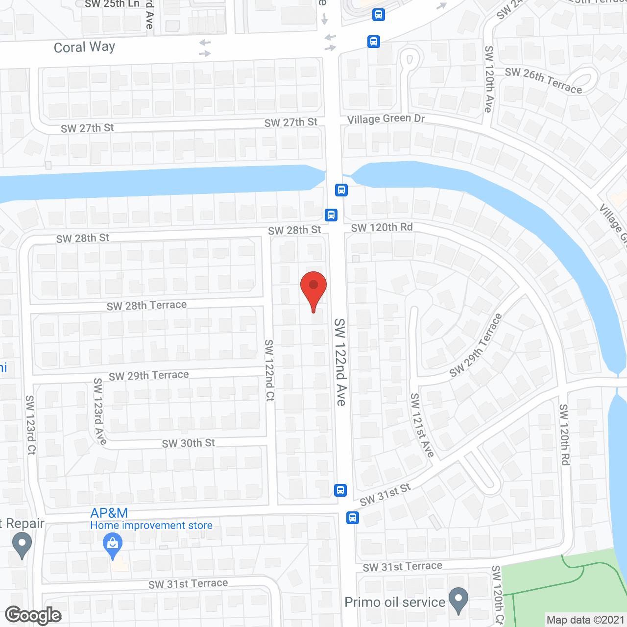 Map of the neighborhood around Coral Villa Adult Care Inc.