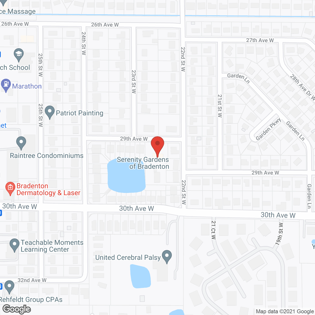 Map of the neighborhood around Serenity Gardens of Bradenton, LLC