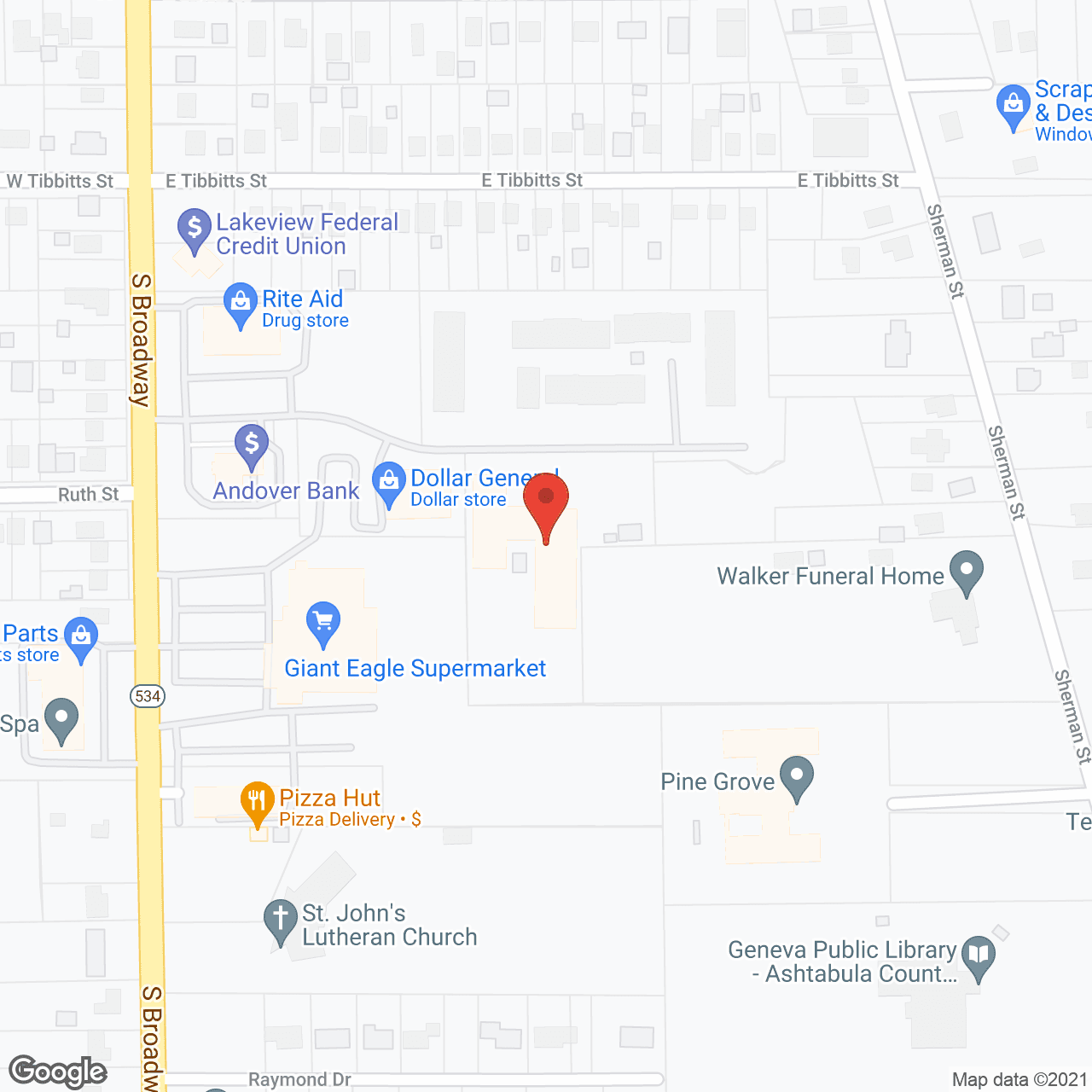 Map of the neighborhood around Sanctuary Of Geneva Limited Partnership