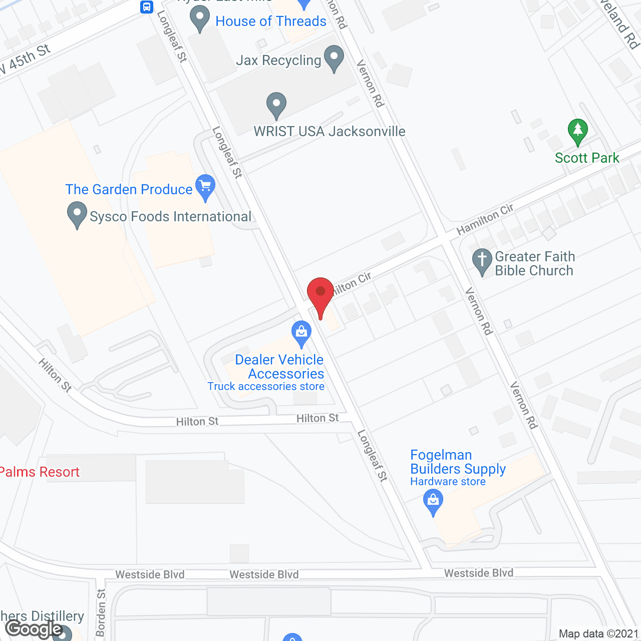 Map of the neighborhood around Bridge of Hope Assisted Living Facility