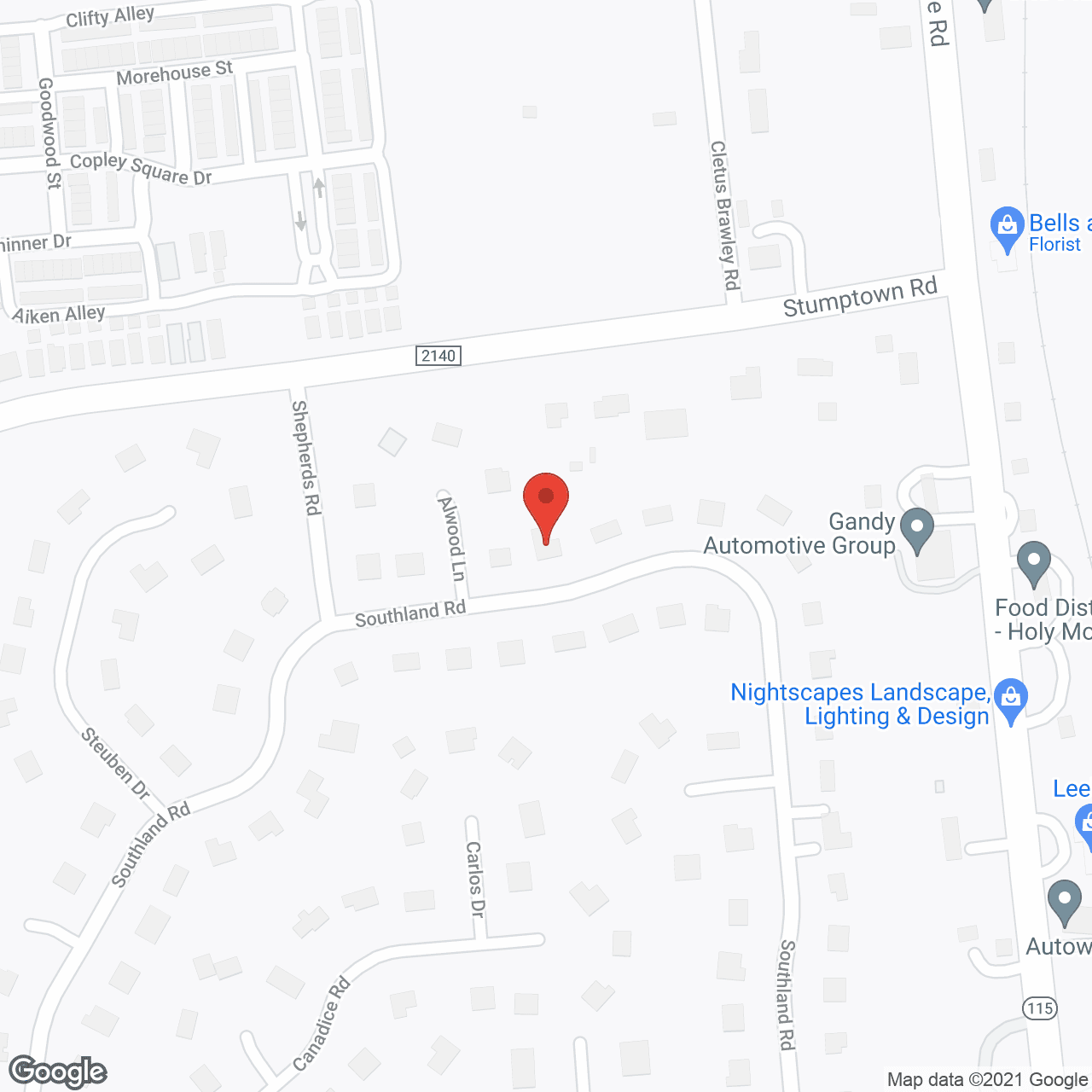 Map of the neighborhood around Special Touch Living
