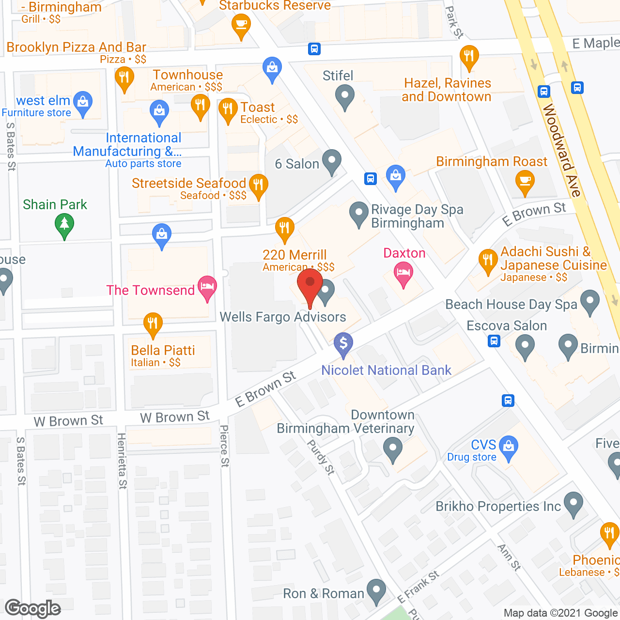 Map of the neighborhood around StoryPoint Birmingham