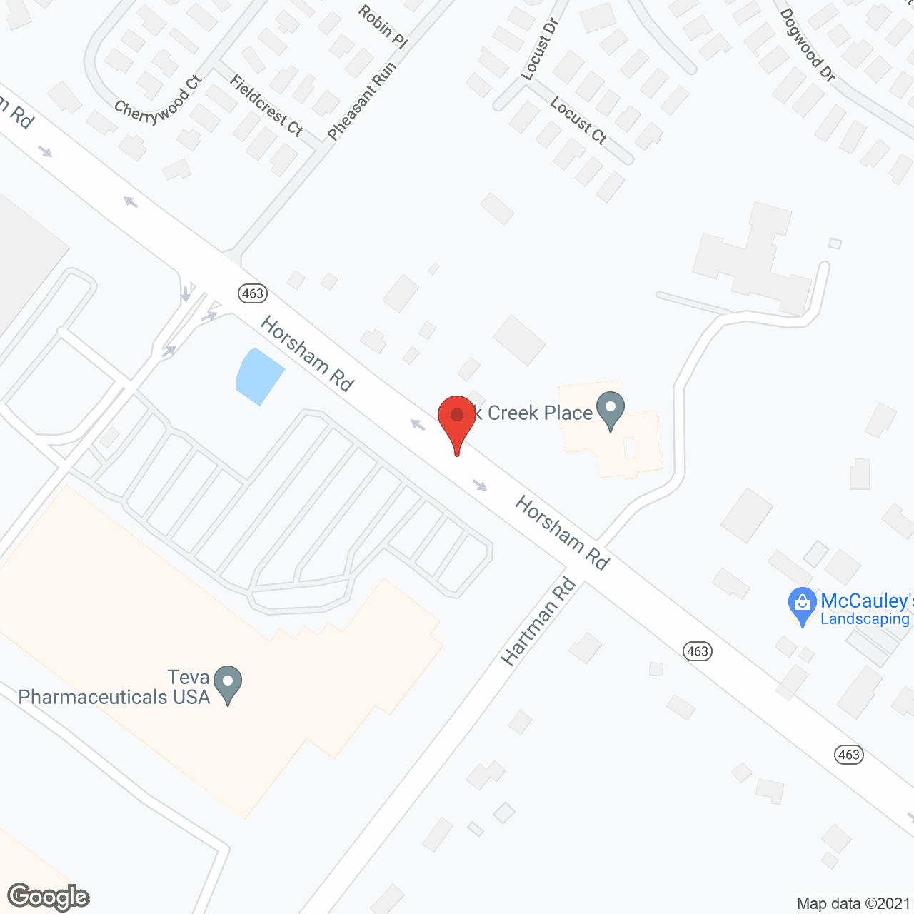 Map of the neighborhood around Park Creek Place