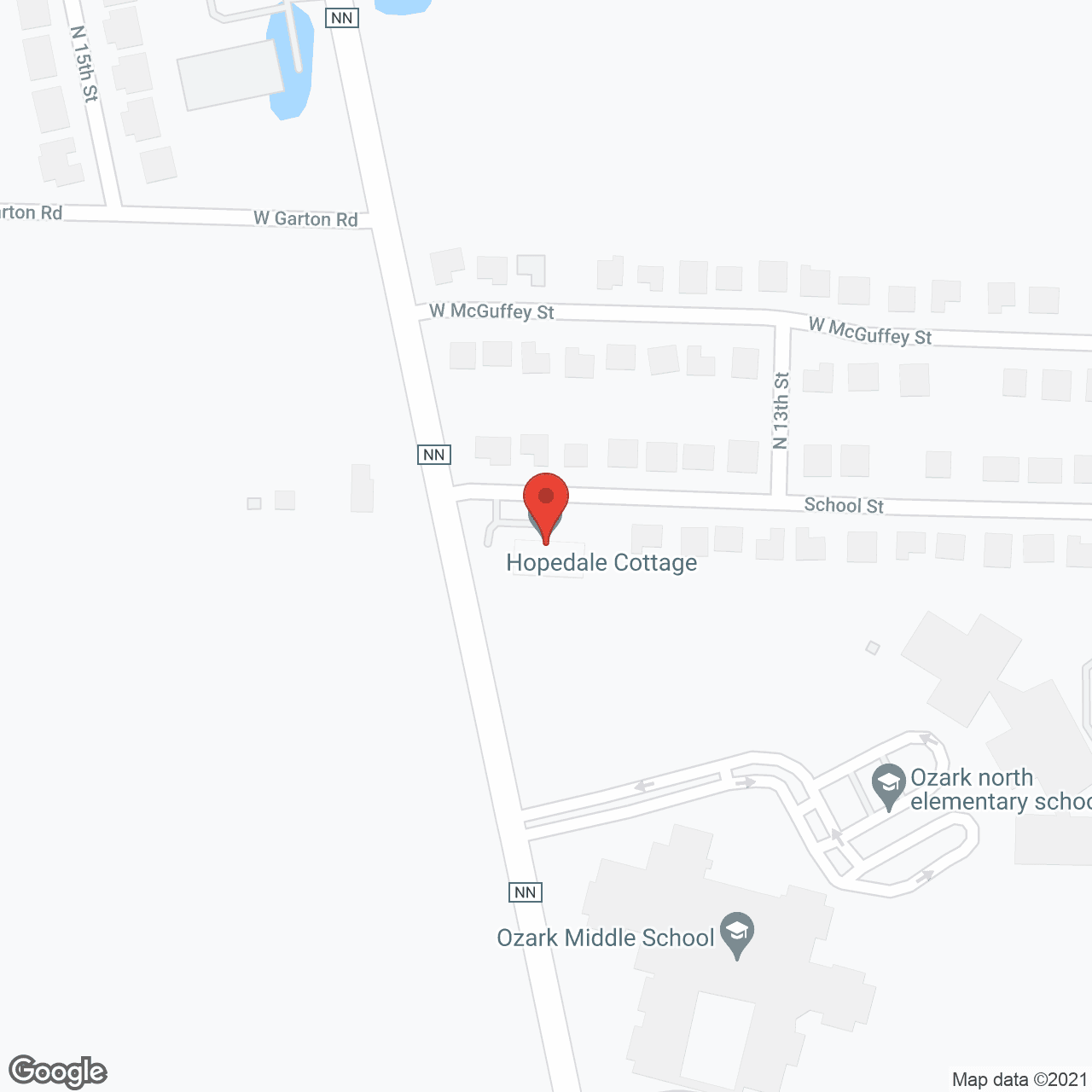 Map of the neighborhood around Hopedale Cottage