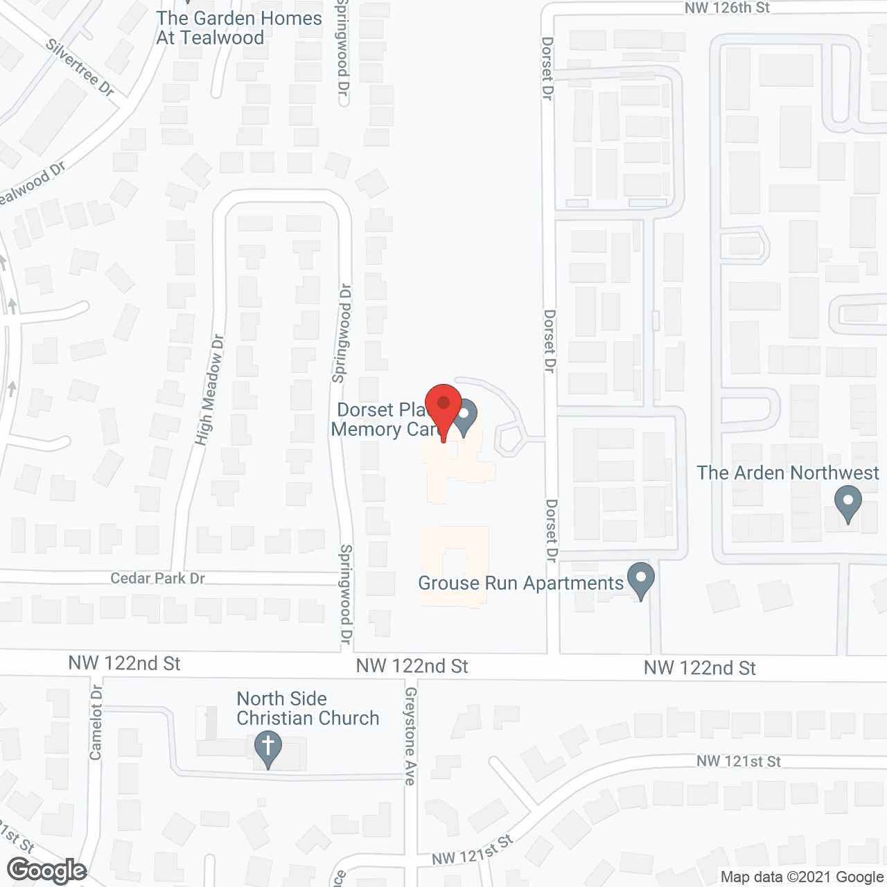 Map of the neighborhood around Dorset Place Memory Care