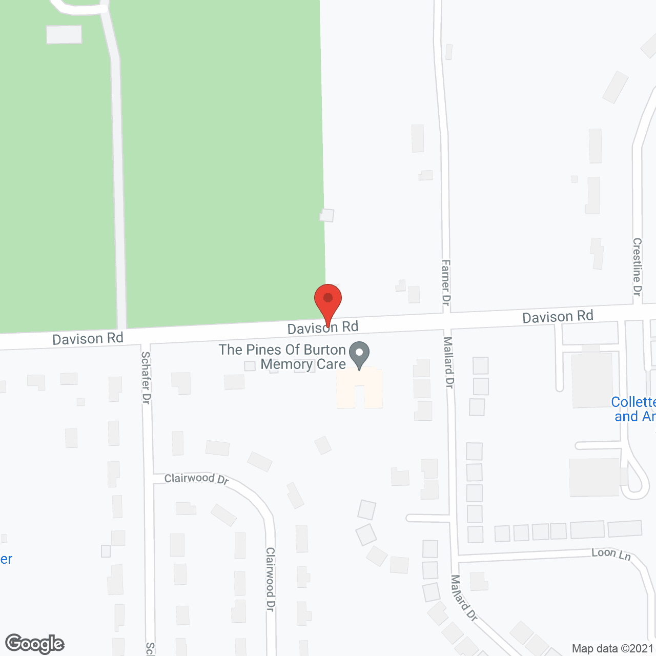 Map of the neighborhood around The Pines of Burton Memory Care North