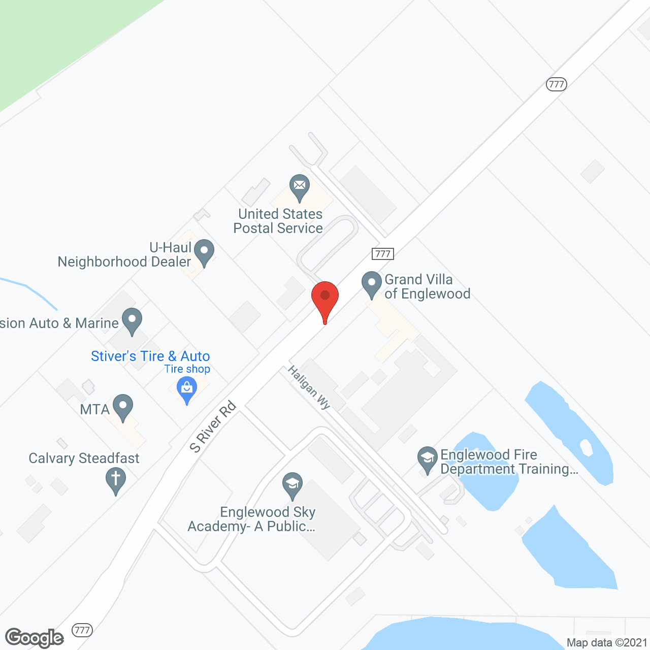 Map of the neighborhood around Grand Villa of Englewood