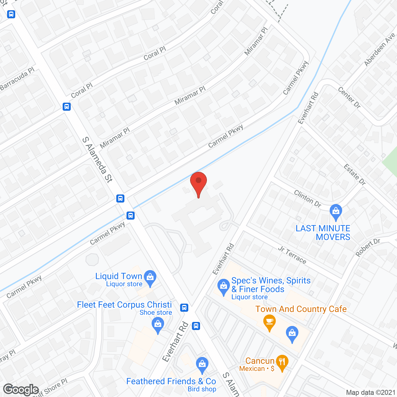 Map of the neighborhood around Mt. Carmel Home