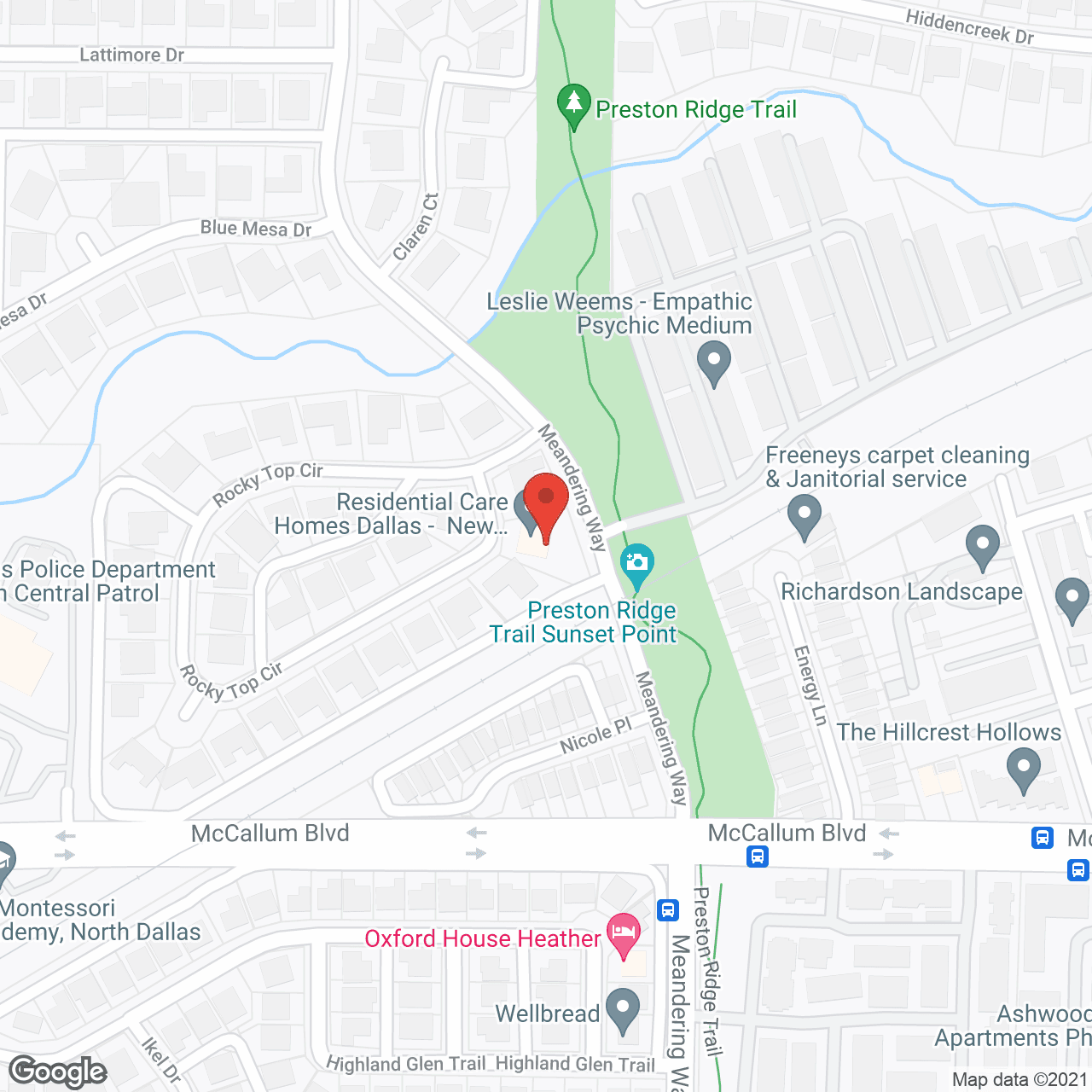 Map of the neighborhood around New Horizon Homes