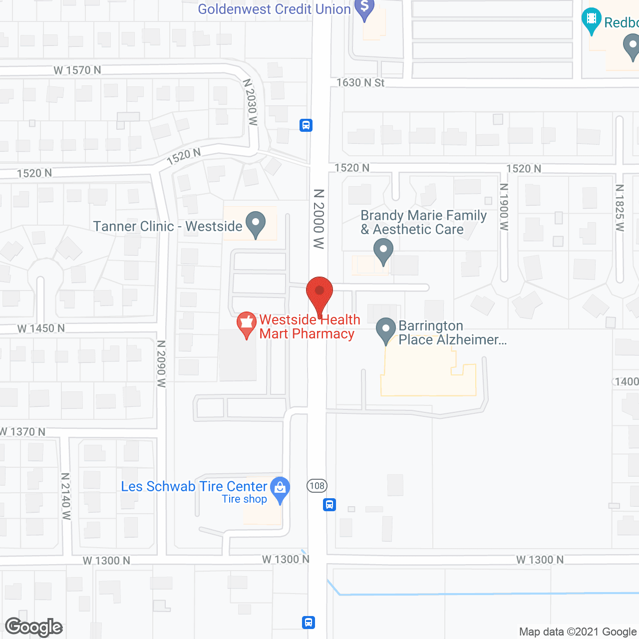 Map of the neighborhood around The Peaks at Clinton