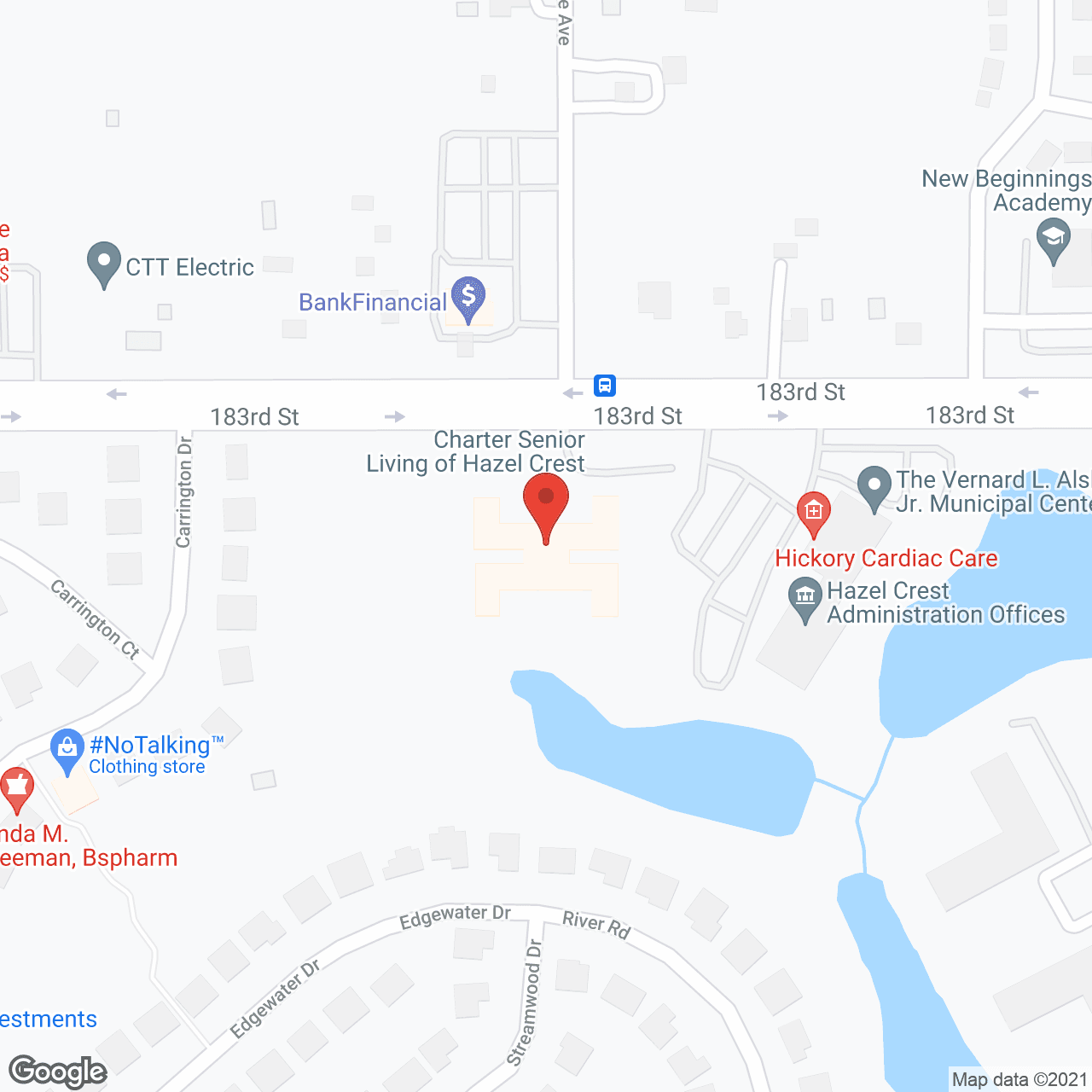 Map of the neighborhood around Charter Senior Living of Hazel Crest