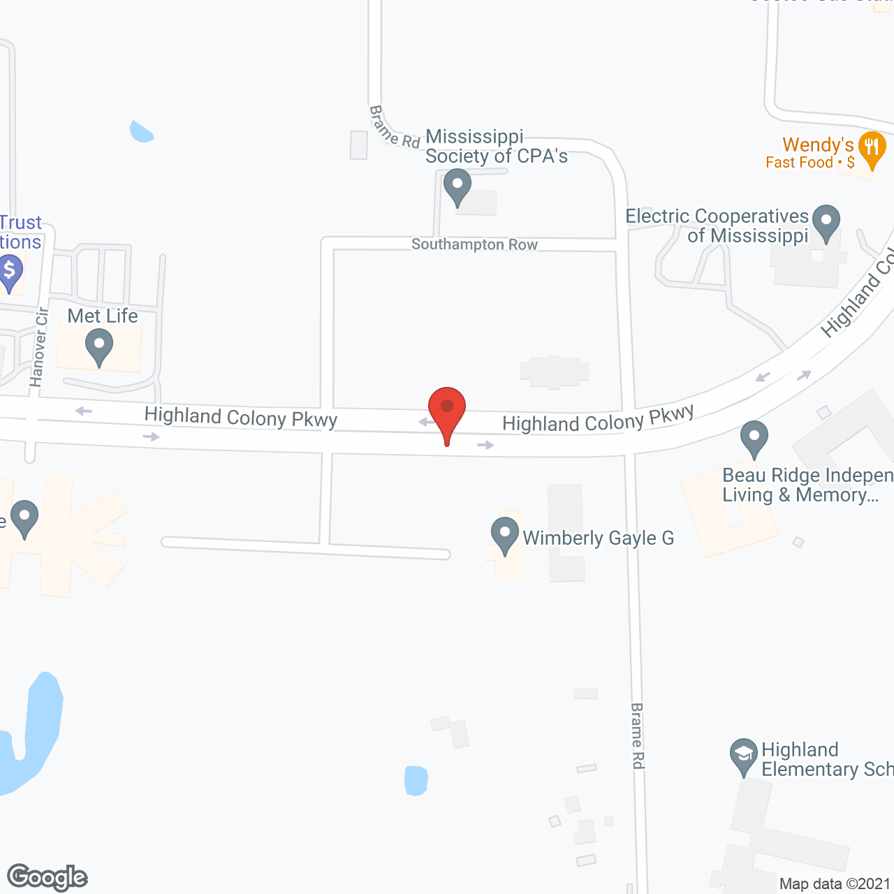 Map of the neighborhood around SummerHouse Beau Ridge