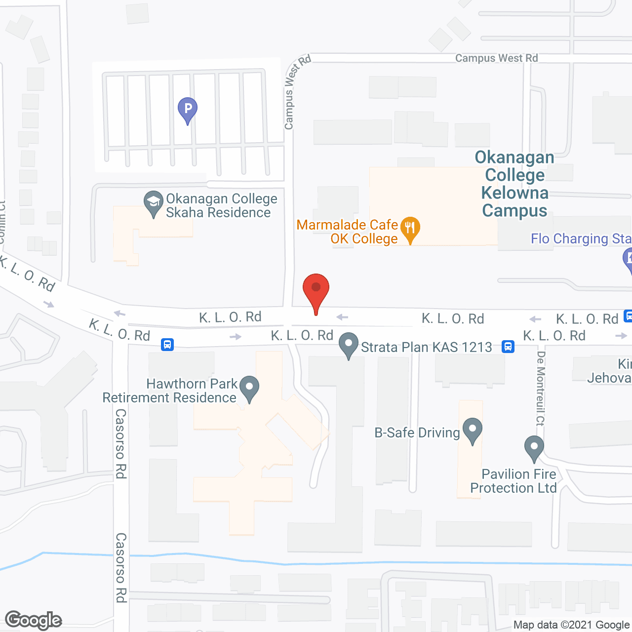 Map of the neighborhood around Hawthorn Park