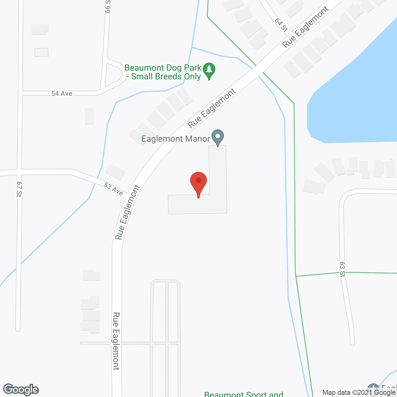 Map of the neighborhood around Eaglemont Manor