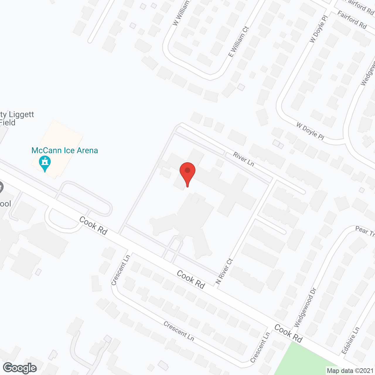 Map of the neighborhood around The Rivers Grosse Pointe