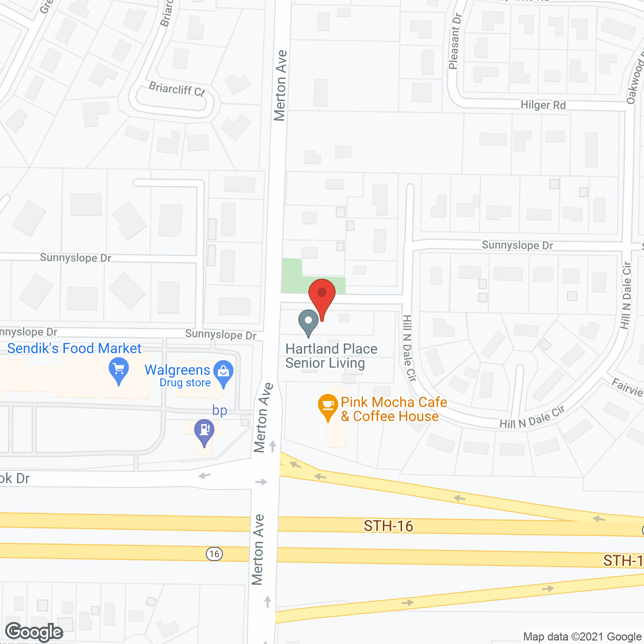 Map of the neighborhood around Hartland Place