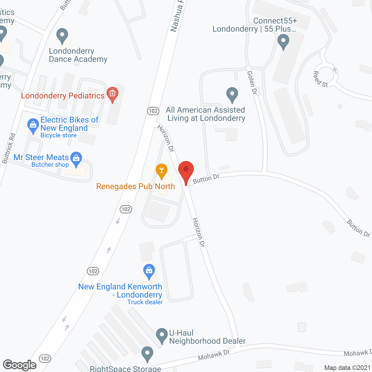 Map of the neighborhood around All American Assisted Living at Londonderry