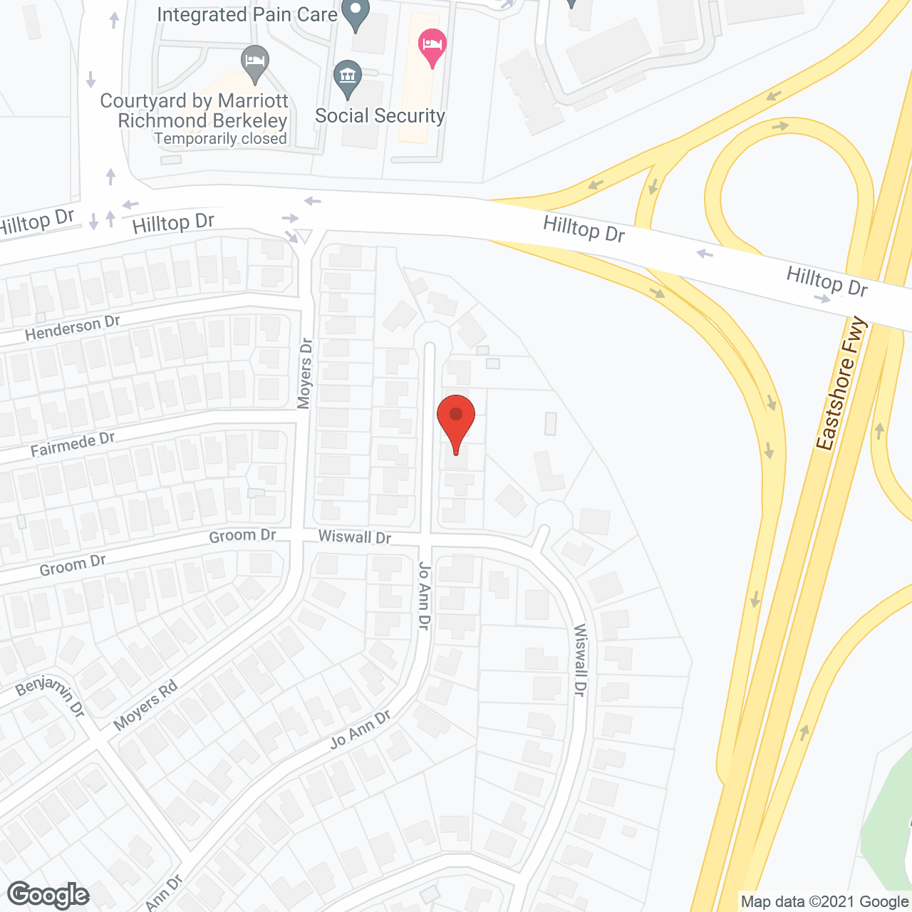 Map of the neighborhood around Rowena's Home Care