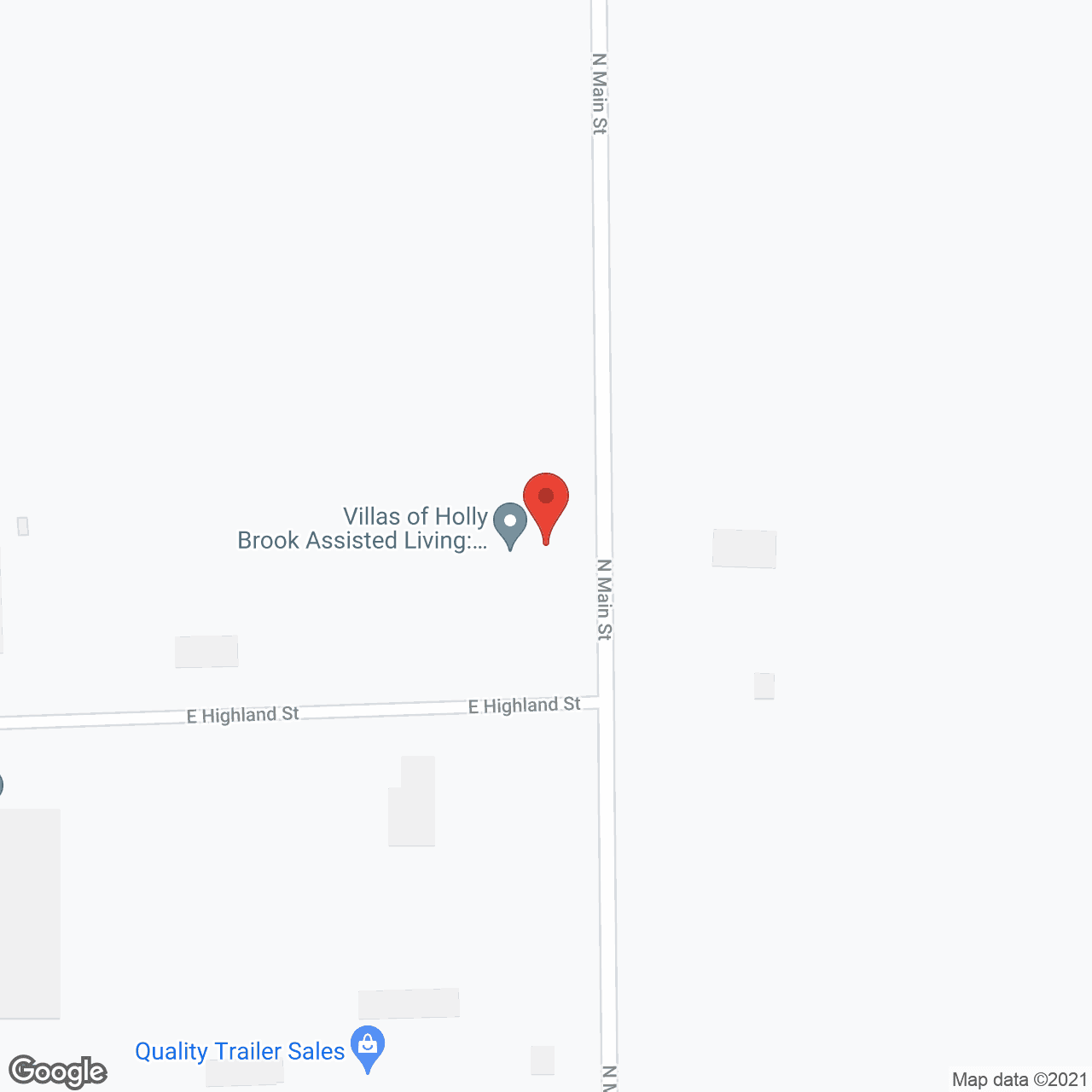 Map of the neighborhood around Villas of Holly Brook - Morton