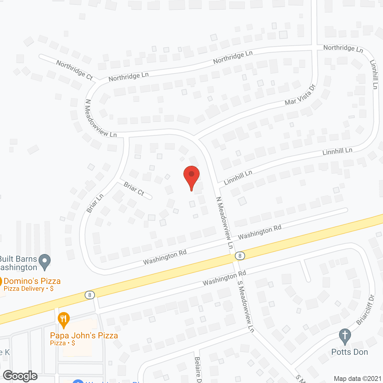 Map of the neighborhood around Washington Villas of Holly Brook