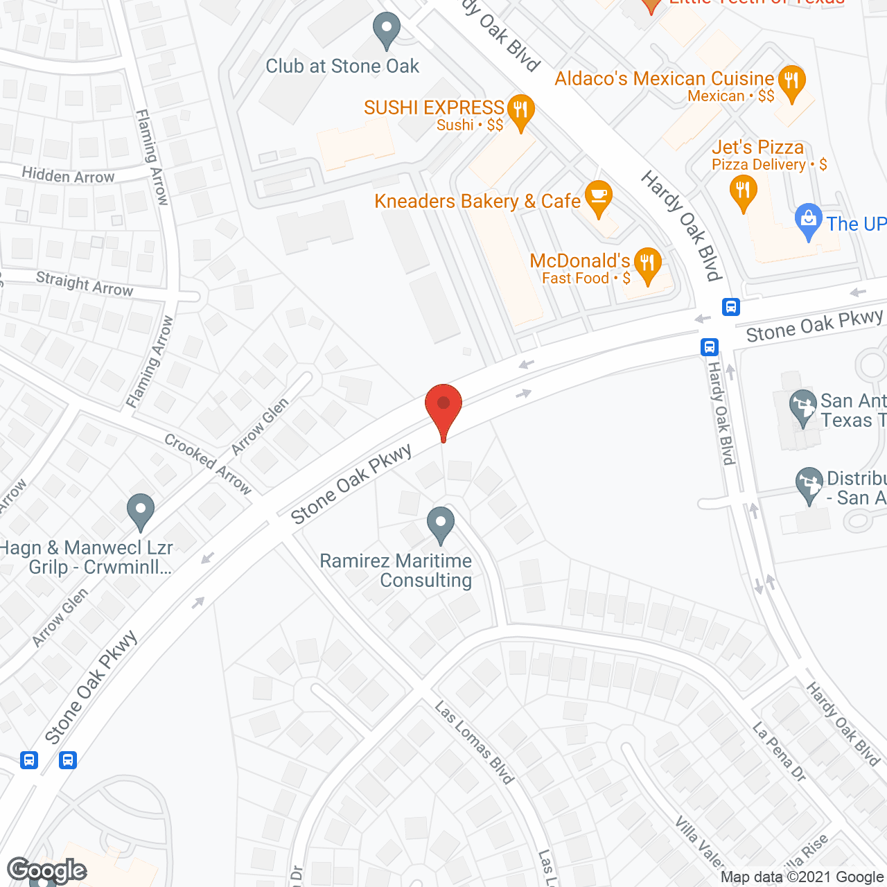 Map of the neighborhood around Coronado at Stone Oak