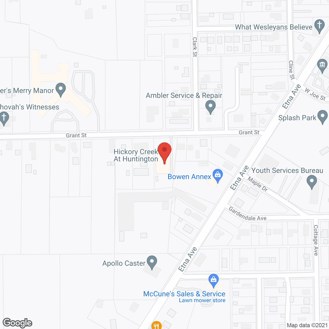 Map of the neighborhood around Extendacare Huntington