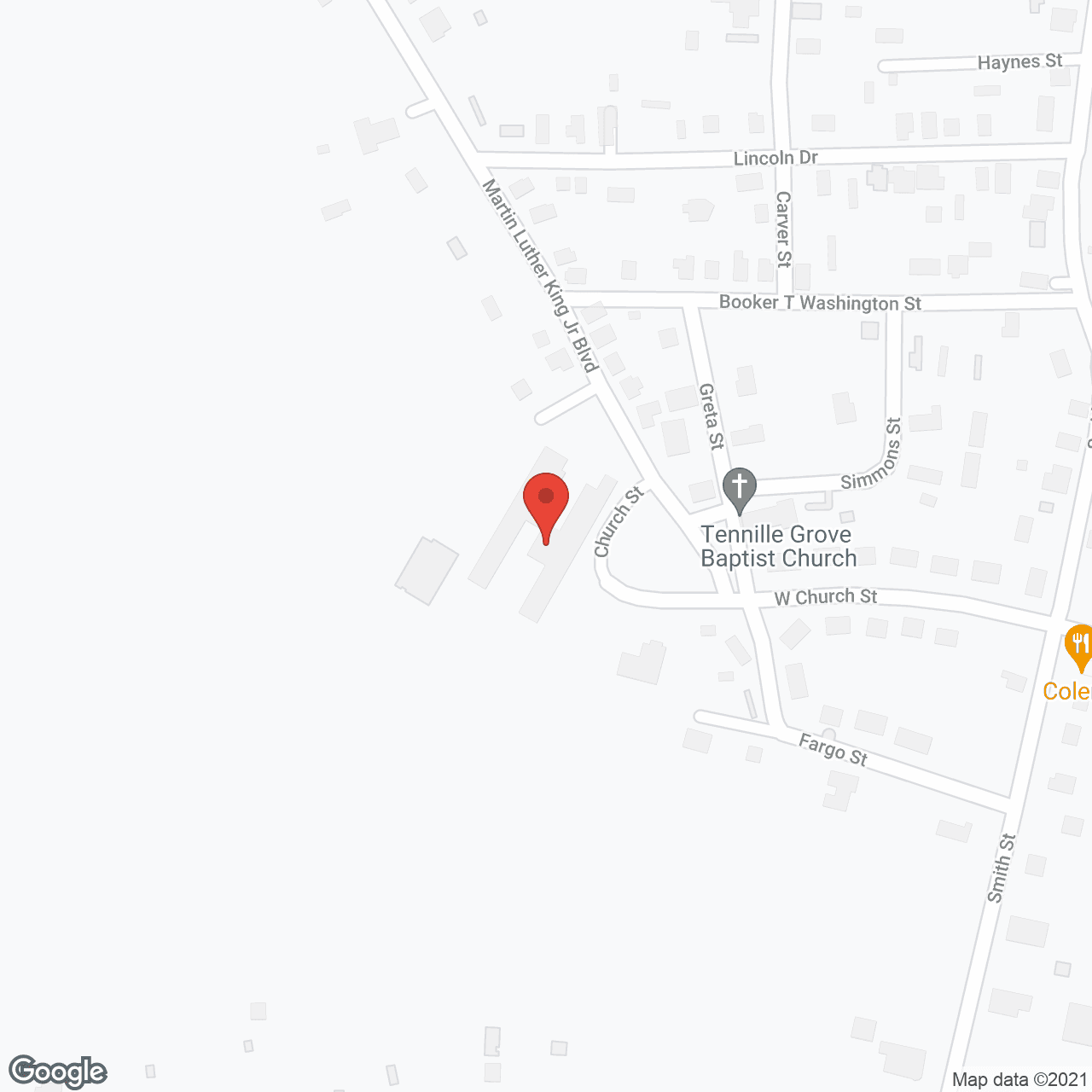 Map of the neighborhood around Majestic Senior Living Tennille