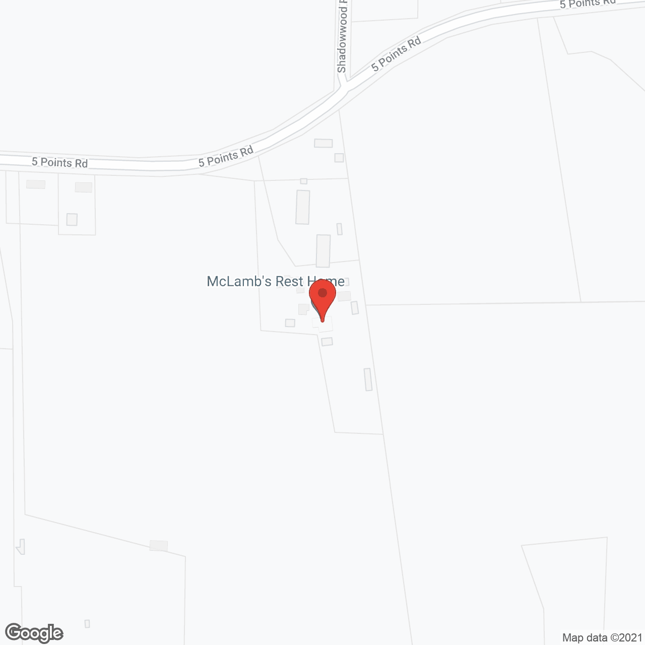 Map of the neighborhood around McLamb's Rest Home