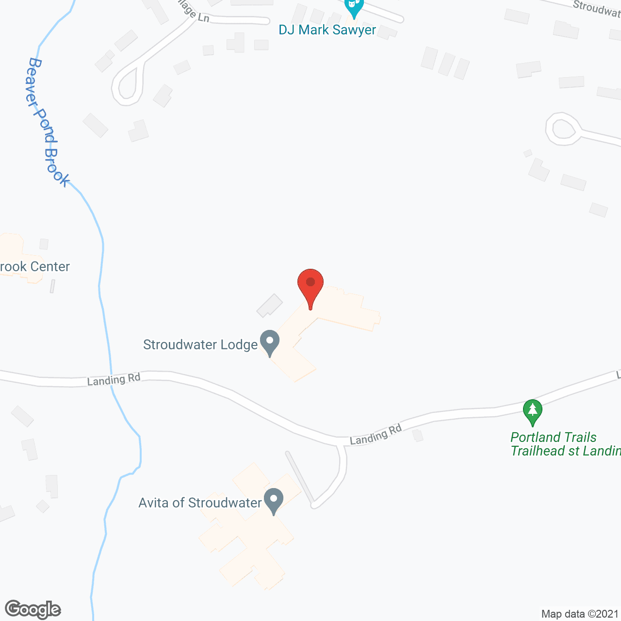 Map of the neighborhood around Stroudwater Lodge