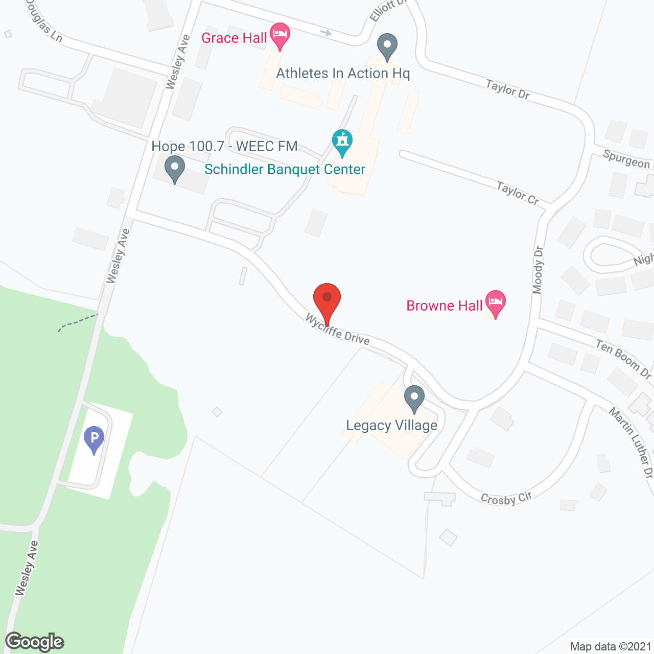 Map of the neighborhood around Legacy Village