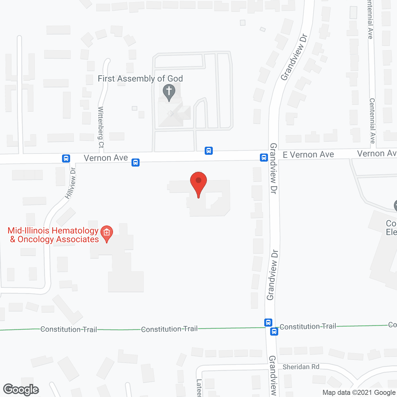 Map of the neighborhood around Sugar Creek Alzheimer's Special Care Center