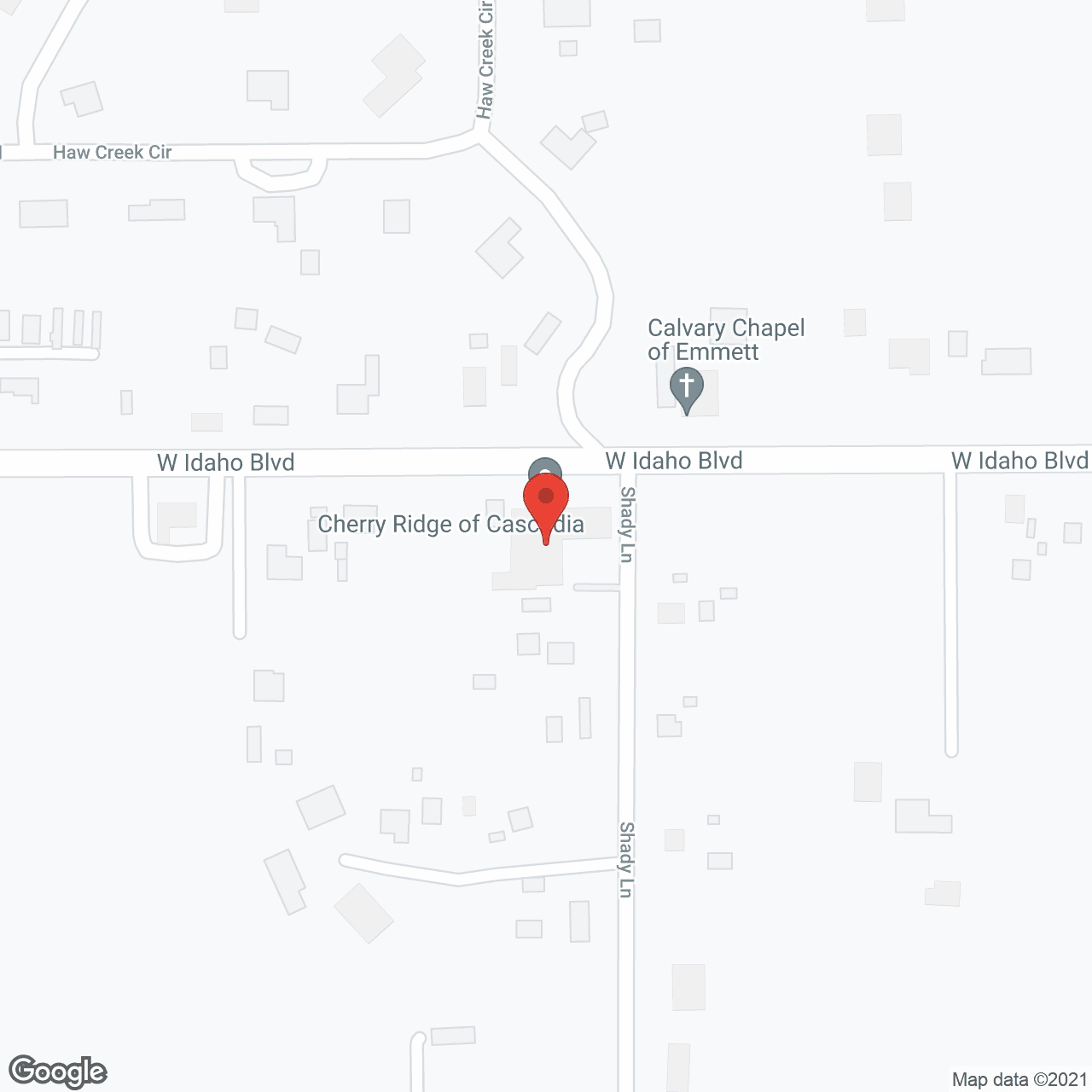 Map of the neighborhood around Cherry Ridge at Emmett Care and Rehabilitatio