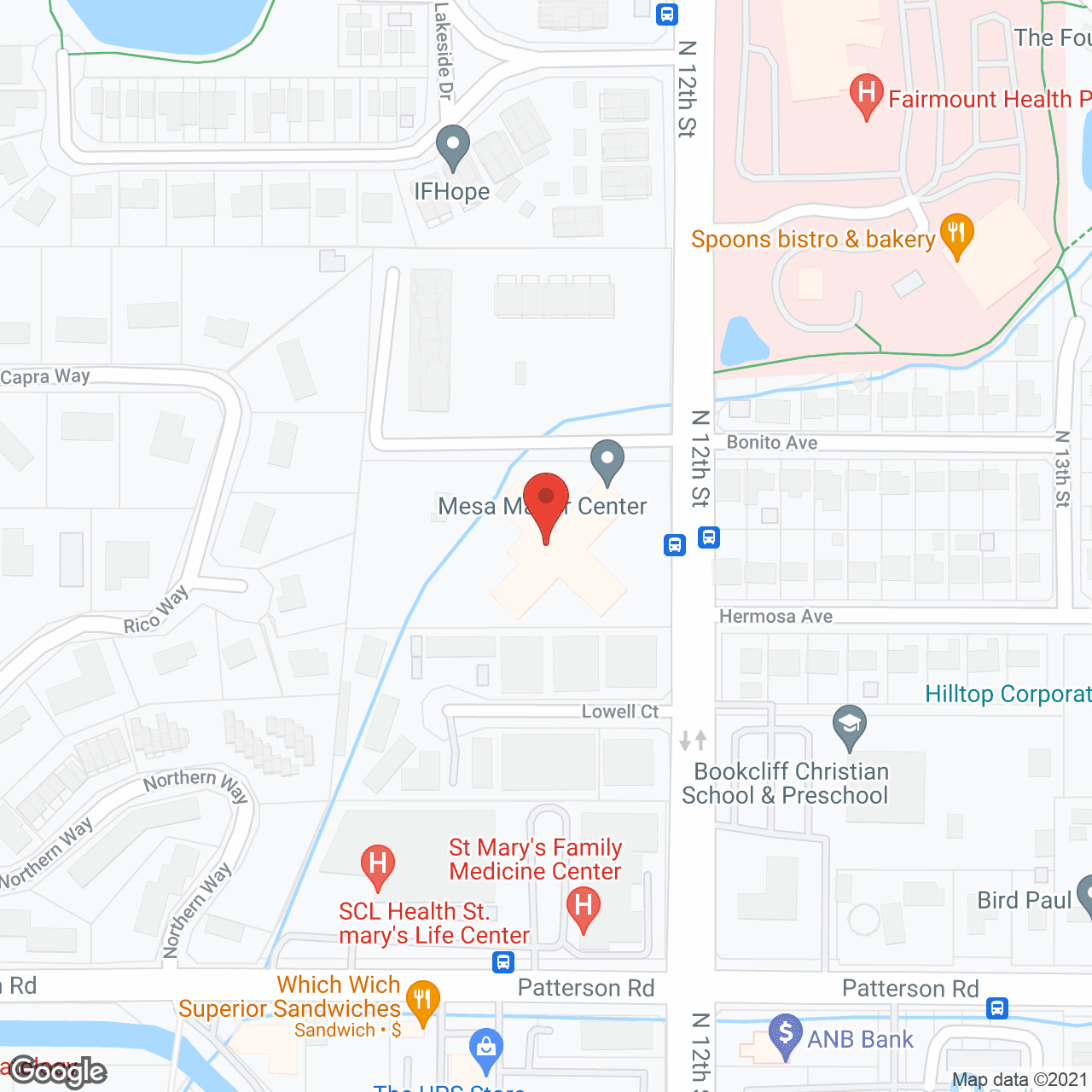 Map of the neighborhood around Integrated Health Svc