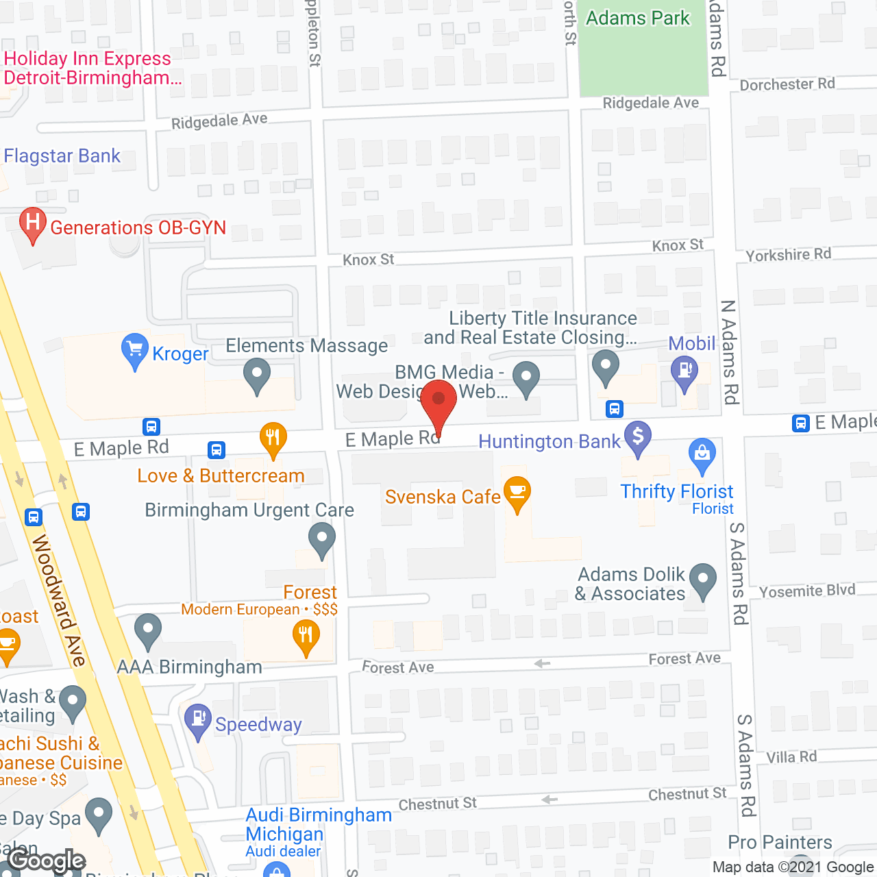 Map of the neighborhood around All Seasons Birmingham