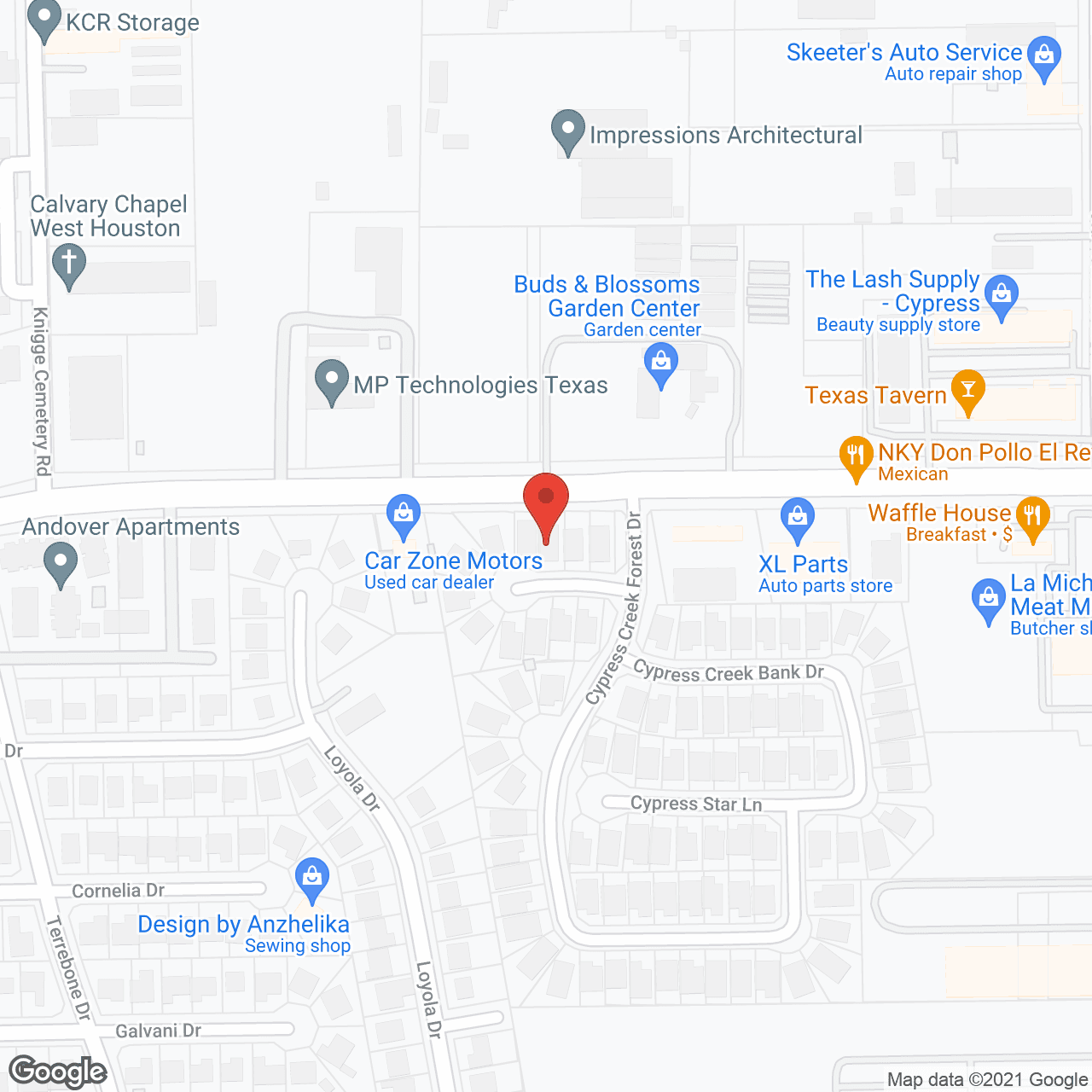 Map of the neighborhood around Fuller Senior Care