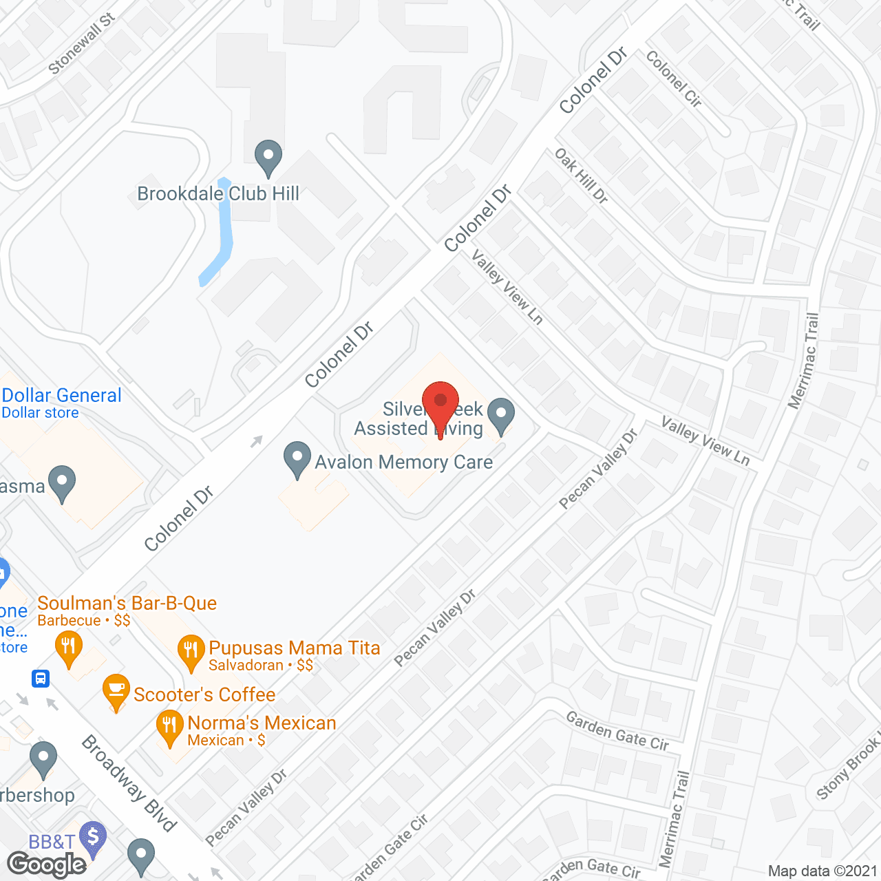 Map of the neighborhood around Silver Creek Garland